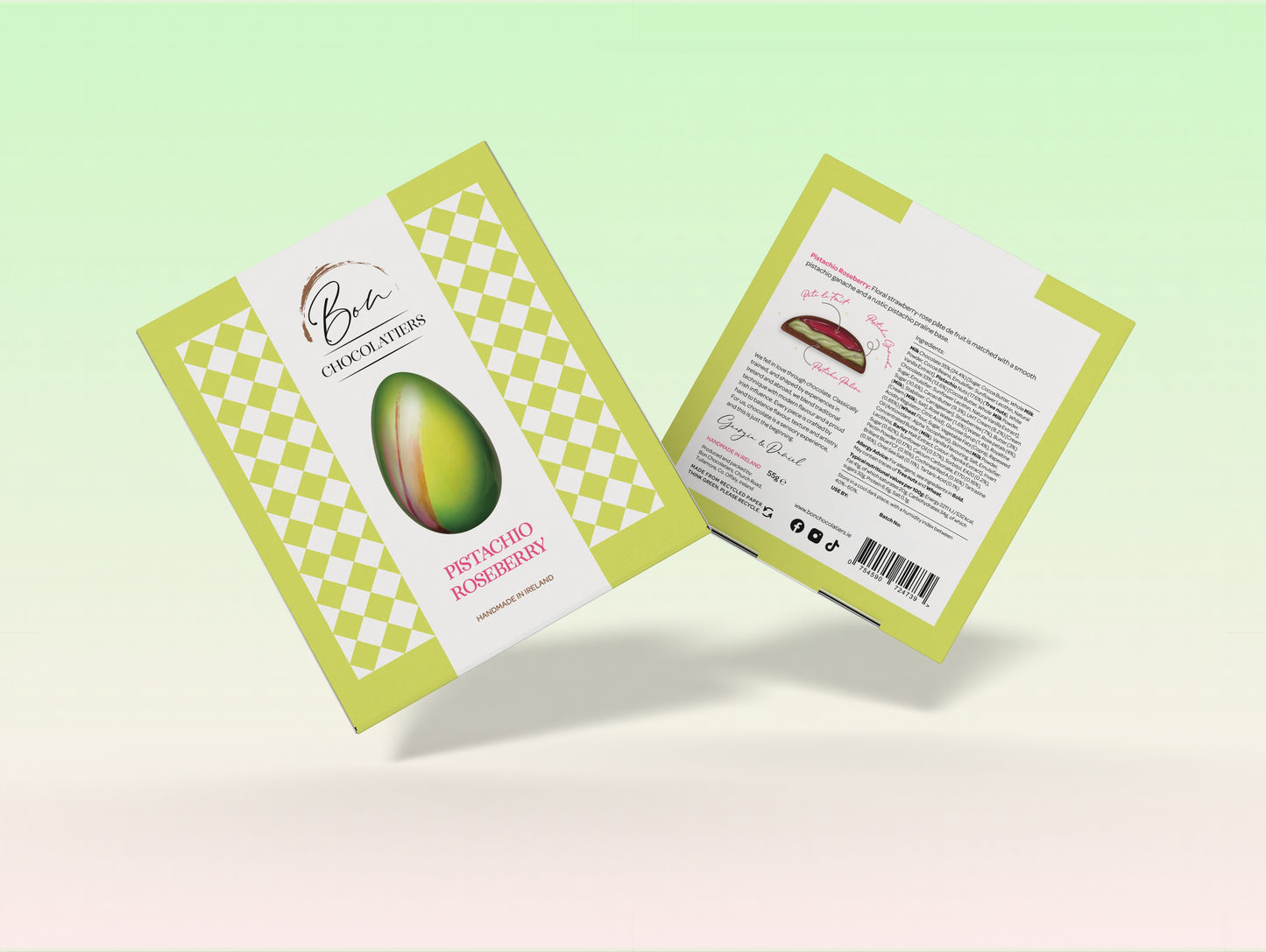 Pistachio Roseberry Mini Filled Egg