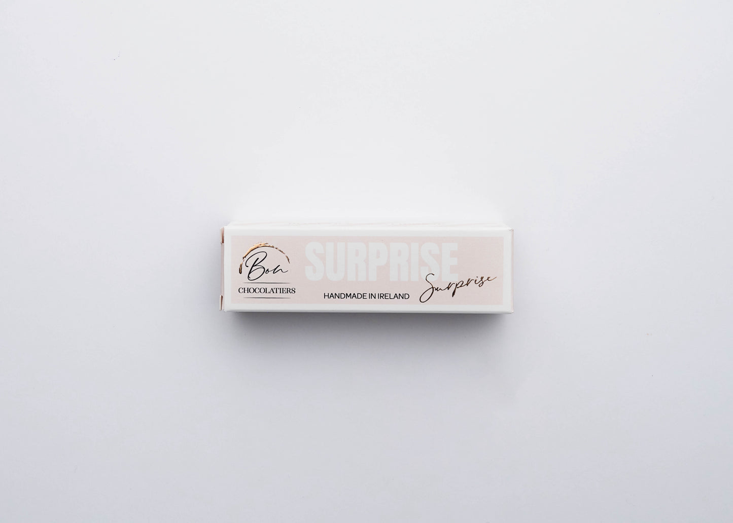 Handmade Irish Surprise Bar by Bon Chocolatiers in branded box, a fun birthday treat for foodies.